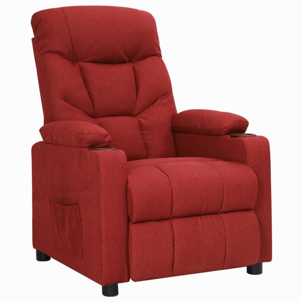 vidaXL Fauteuil inclinable Rouge bordeaux Tissu