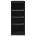 vidaXL Buffet avec lumières LED noir 41x37x100 cm