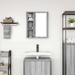 vidaXL Armoire murale de salle de bain miroir sonoma gris 50x21x60 cm