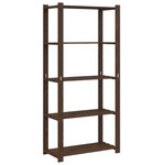 vidaXL Support de rangement à 5 niveaux marron 80x38x170 cm bois pin