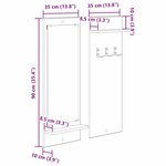 vidaXL Porte-manteau mural Blanc 70 x 10 x 90 cm Bois d'ingénierie