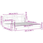 vidaXL Cadre de lit Viana avec LED sans matelas marron 200x200 cm