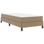 vidaXL Lit avec matelas Cappuccino 100 x 200 cm Faux cuir