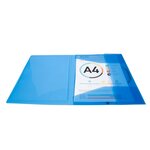 Chemise personnalisable 1 face à élastique polypro KREACOVER coloris bleu transparent EXACOMPTA