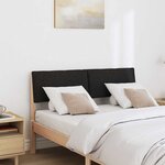 vidaXL Tête de lit capitonnée Noir 120 cm Pin massif