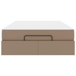 vidaXL Cadre de lit avec matelas avec matelas 2 Pièces Tan PVC