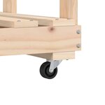 vidaXL Porte-bûches avec roulettes 76 5x40x108 cm bois massif de pin