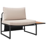 Ensemble de canapés de jardin 3 pièces vidaXL avec coussins taupe