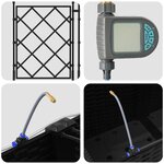 vidaXL Jardinières de jardin avec système d'irrigation 3 Pièces Noir