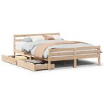 vidaXL Cadre de lit sans matelas 135x190 cm bois de pin massif