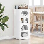 vidaXL Buffet Blanc brillant 40 x 35 x 100 5 cm Bois d'ingénierie