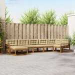 vidaXL Ensemble de canapés d'extérieur 7 pc Naturel et Beige
