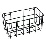 Panier de fil  noir  16 5x8x8cm  y compris fixation