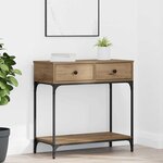 vidaXL Table Console Chêne Artisan 75x34.5x75 cm Bois d'Ingénierie