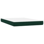 vidaXL Sommier à lattes de lit et matelas vert foncé 160x220cm velours