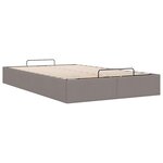 vidaXL Cadre de lit ottoman sans matelas taupe 120x190 cm tissu