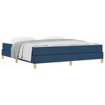vidaXL Lit à ressorts avec matelas Bleu 180 x 200 cm tissu