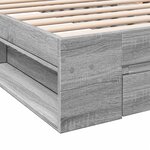 vidaXL Cadre de lit et tiroir sonoma gris 90x190 cm bois d'ingénierie