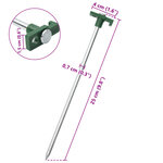 vidaXL Piquets de tente 12 Pièces 25 cm 7 mm acier galvanisé et PP