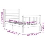 vidaXL Cadre de lit sans matelas 90x200 cm bois de pin massif