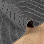 vidaXL Tapis de surface Carré HUARTE Anthracite 200 x 200 cm Polyester