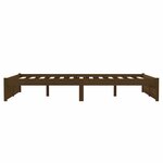 vidaXL Cadre de lit sans matelas marron miel bois massif 120x190 cm