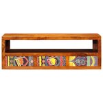 VidaXL Meuble TV mural multicolore 90x30x30 bois massif d'acacia
