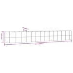 vidaXL Lit surélevé de jardin Gris 554x100x68cm Acier enduit de poudre