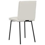 vidaXL Chaises à manger lot de 2 Crème Velours