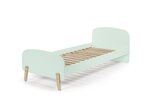 KIDDY Lit simple en bois laqué et brut et sommier 90x200cm + Chevet enfant bois laqué 1 porte