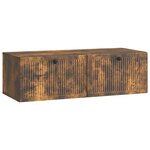 vidaXL Meuble TV mural Chêne fumé 98 x 41 x 30 cm Bois d'ingénierie