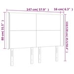 vidaXL Tête de lit à LED Taupe 147x16x118/128 cm Tissu