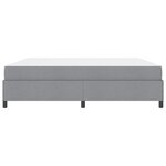 vidaXL Lit à ressorts Gris clair 200 x 200 cm tissu