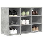 vidaXL Cabinet à chaussures avec étagère Gris béton 77 5 x 30 x 51 cm