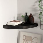 vidaXL Étagère d'angle flottante noir 35x35x3 8 cm MDF