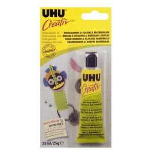UHU Creativ' Mousse a Découper & Matériaux Naturels 33ml