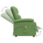 vidaXL Fauteuil de massage Vert clair Velours