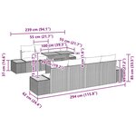 vidaXL Ensemble de canapé de jardin 8 Pièces Gris Poly rotin