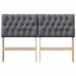 vidaXL Tête de lit capitonnée Gris foncé 140 cm Pin massif