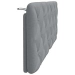 vidaXL Coussin de tête de lit gris clair 140 cm tissu