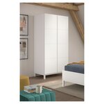 Ensemble Chambre eva lit bébé 60x120 + commode + plan à langer + armoire 2 portes blanc