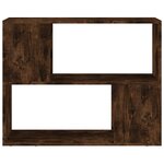 vidaXL Bibliothèque/Séparateur de pièce Chêne fumé 80x24x63 cm