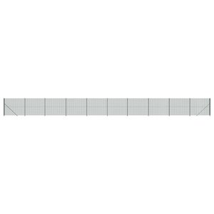 vidaXL Clôture en treillis métallique avec bride vert 2x25 m