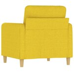 vidaXL Fauteuil Jaune clair 60 cm Tissu