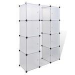 vidaXL Armoire modulaire 9 compartiments 37x115x150 cm blanc