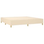 vidaXL Sommier à lattes de lit avec matelas Crème 200x200 cm Tissu