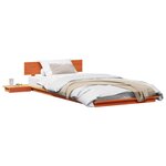 vidaXL Cadre de lit Marron 75 x 190 cm bois