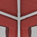 vidaXL Tente de fête avec 8 parois latérales en maille Rouge 3x9m PEHD
