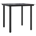 vidaXL Ensemble à manger de jardin et coussins 3 Pièces Beige poly rotin