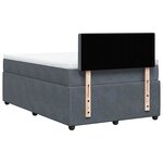 vidaXL Sommier à lattes de lit et matelas Gris foncé 120x200cm Velours